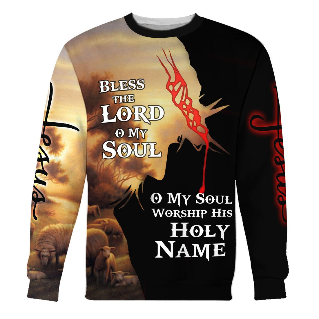 Customspig Tops Pullover Sweatshirt Bless the Lord O my Soul O My soul 3D Apparel