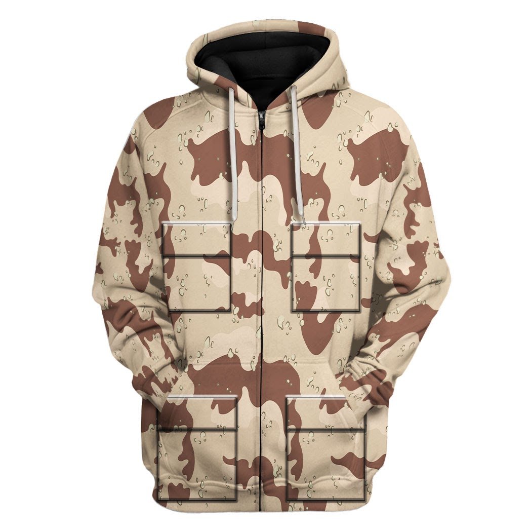 The Gulf War Citadel Desert Uniform Zip Hoodie / S Hp81