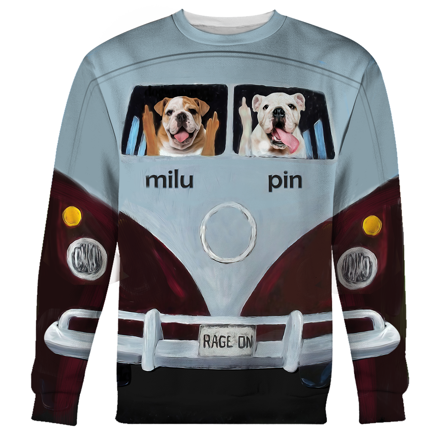 Customized Pets Long Sleeves  Funny Pets In Car