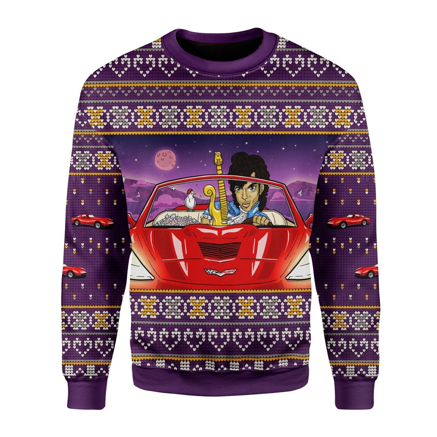 Gearhomies Christmas Unisex Sweater Prince Little Red Corvette 3D Apparel
