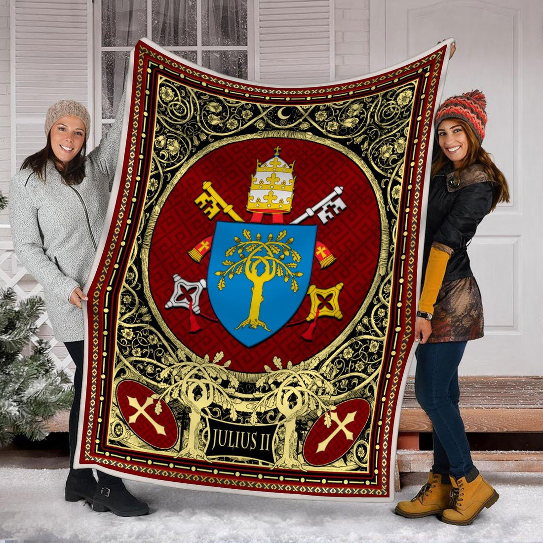 Julius II Coat Of Arms Blanket