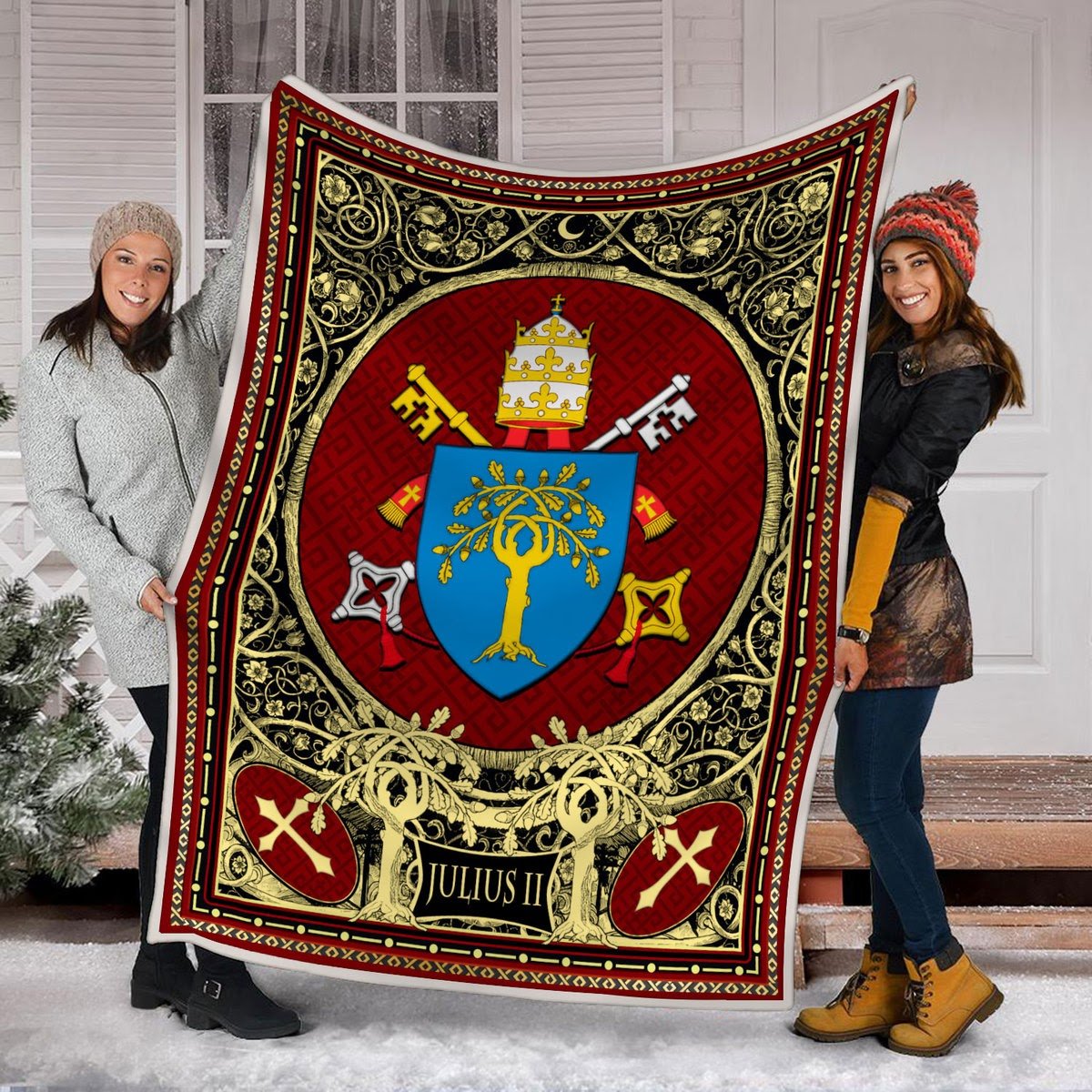 Julius II Coat Of Arms Blanket