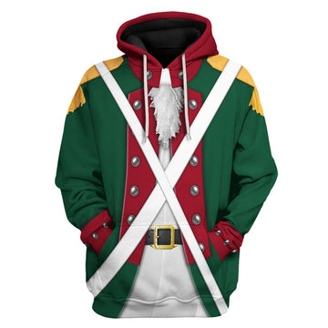 American Revolution Continental Marine Corps Officer Hoodie / S Qm1375
