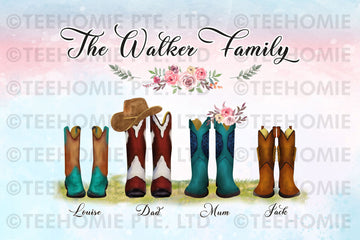 Customized Boot Styles  Digital File The Walker Family