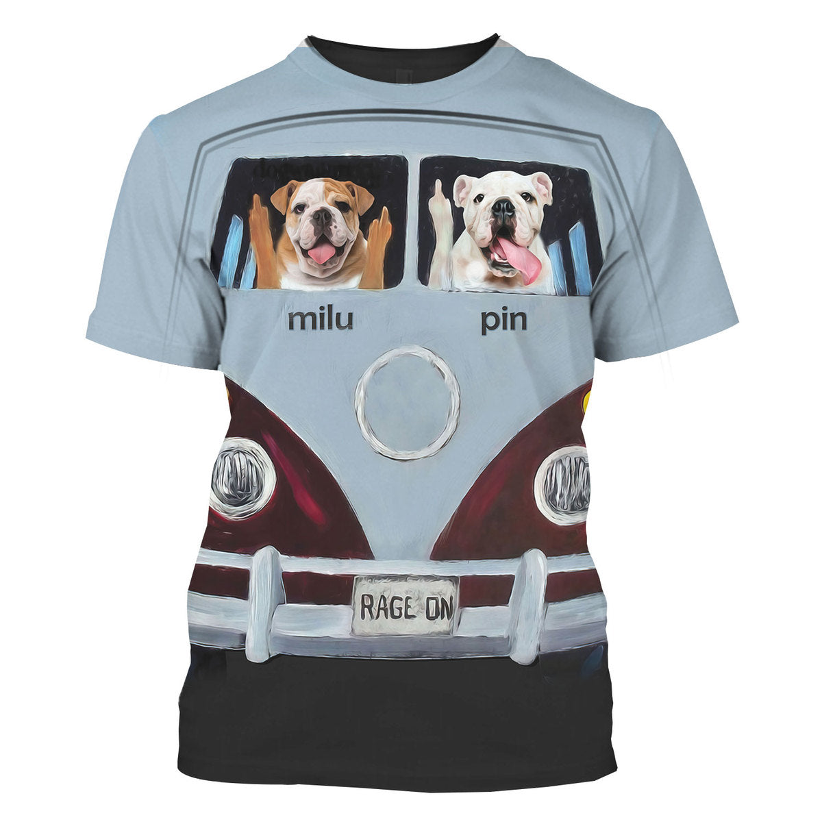 Customized 3D T-Shirt Funny Pet In Car