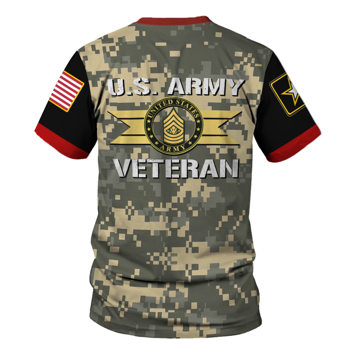 Customspig T-shirt US Army What Are The Ranks In The Army Proudly Served Us Army Veteran E7 Sergeant First Class 3D Apparel