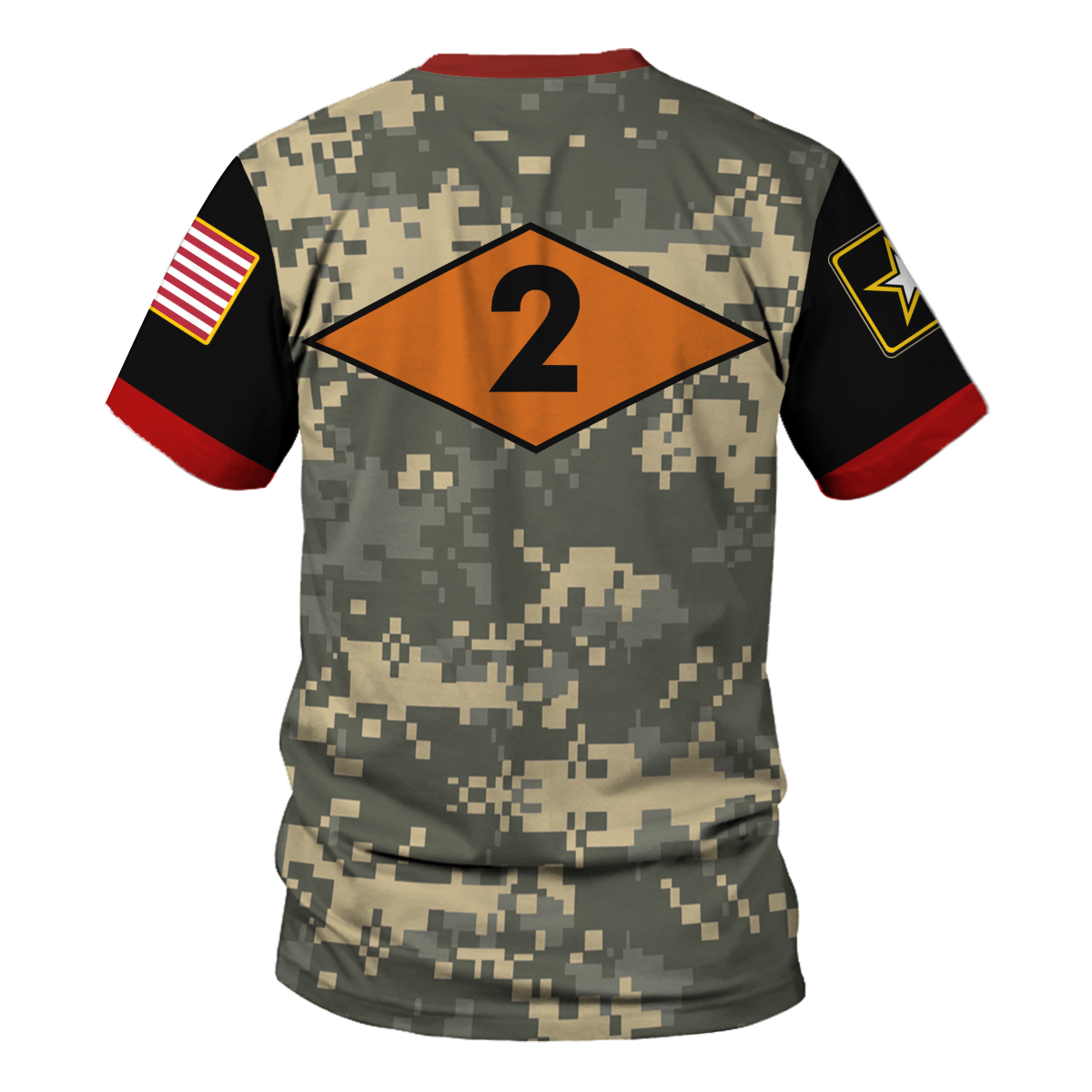 Customspig T-shirt US Army Ranger Diamond 2nd Ranger Battalion 3D Apparel