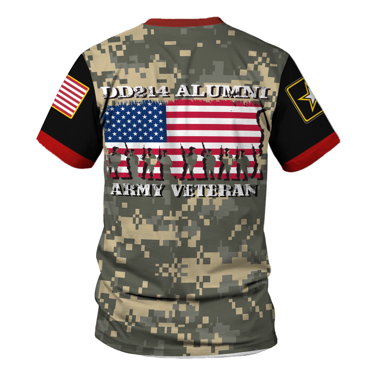 Customspig T-shirt US Army DD214 Alumni Army Veteran 3D Apparel
