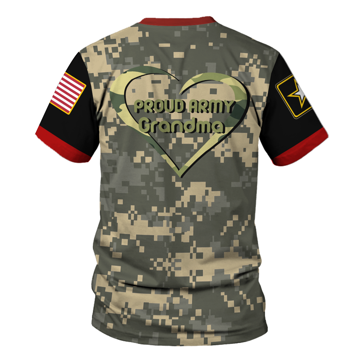 Customspig T-shirt US Army Proud Army Grandma 3D Apparel