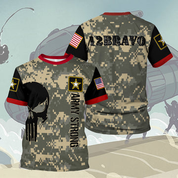 Customspig T-shirt US Army Utah Army National Guard Us Army 12 Bravo Combat Engineer 12B 20485 3D Apparel
