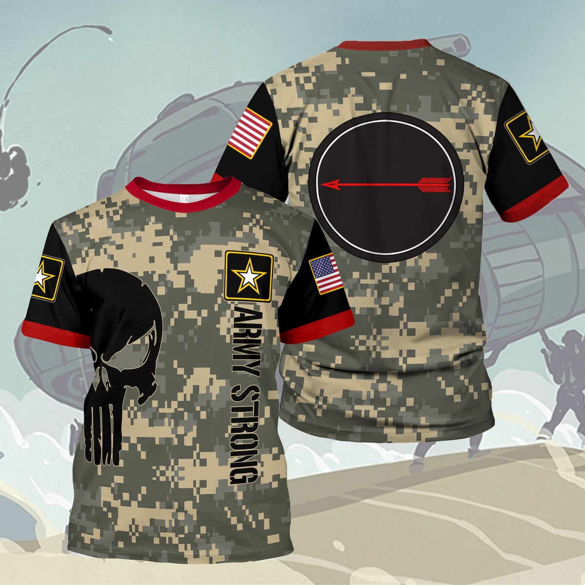Customspig T-shirt US Navy Army Asymmetric Warfare Group 3D Apparel