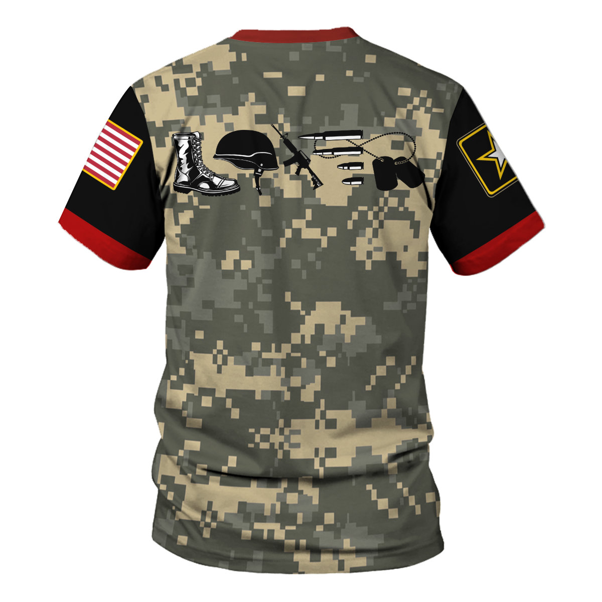 Customspig T-shirt US Army Moments Love Army Veteran 3D Apparel