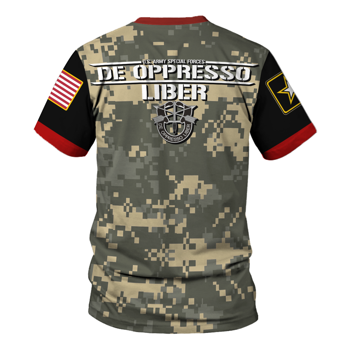 Customspig T-shirt US Army Specialist Army Special Forces De Oppresso Liber Army 3D Apparel