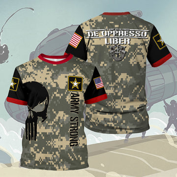 Customspig T-shirt US Army Specialist Army Special Forces De Oppresso Liber Army 3D Apparel