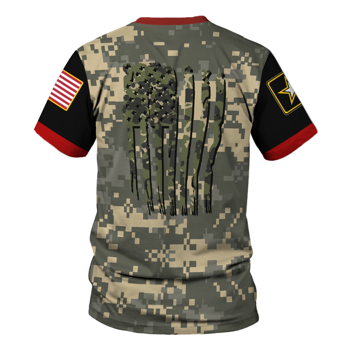 Customspig T-shirt US Army What Is A Click In The Army USA Camouflage Flag Classic Army 3D Apparel