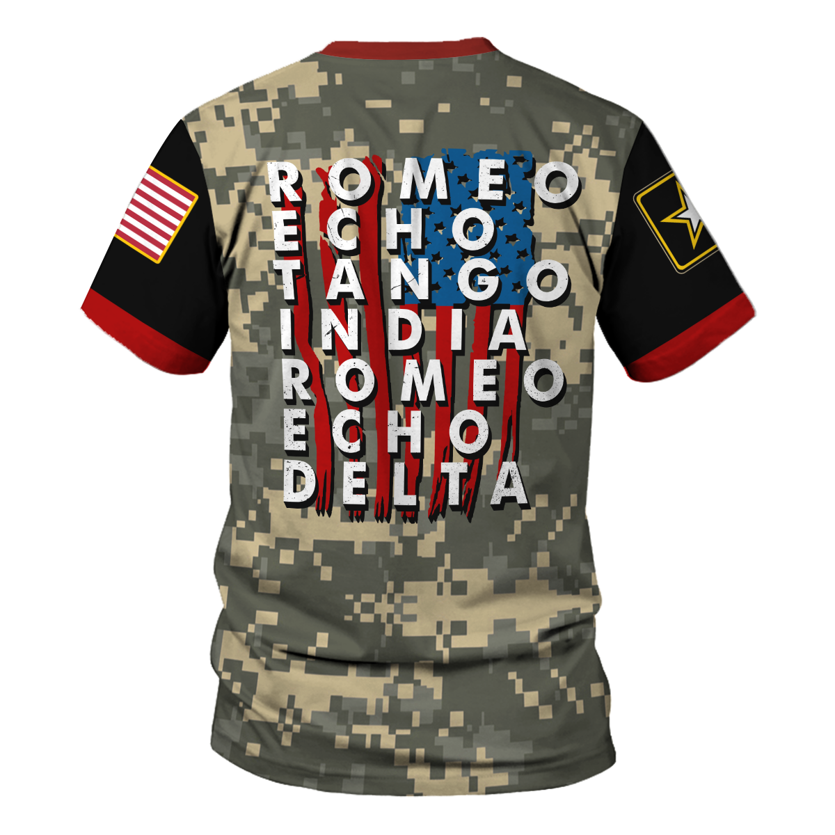 Customspig T-shirt US Army What Is A Click In The Army Us Army Retired Phonetic Military Alphabet 3D Apparel
