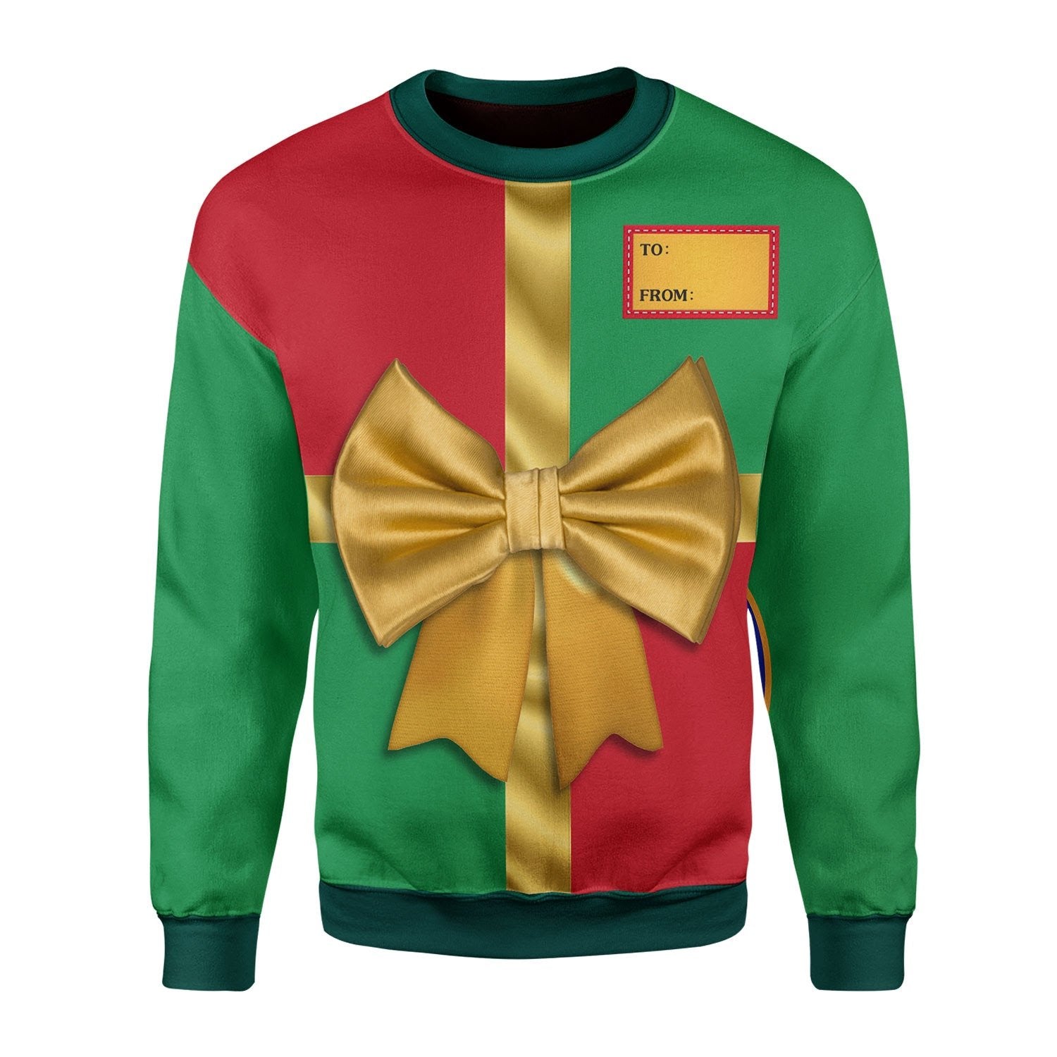 Customspig Christmas Sweater Gift Box Custom Name 3D Apparel