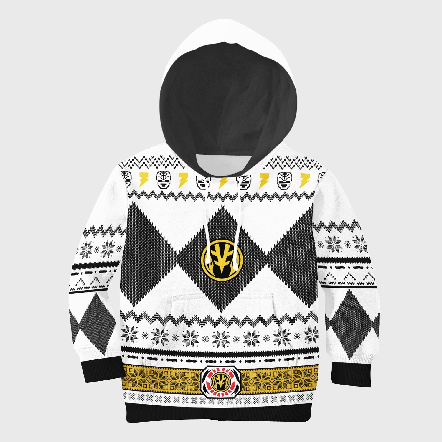 Gearhomies Unisex Kid Tops Pullover Sweatshirt White Mighty3D Apparel