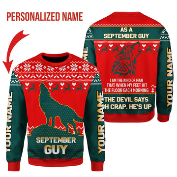 CustomsPig Personalized Tops September Guy All Over Printed