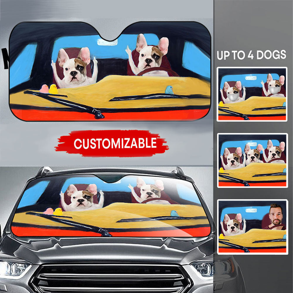 Customized Photos Universal Fit Windshield Sunshade Universal Fit UV and Heat, Protect Car Interior