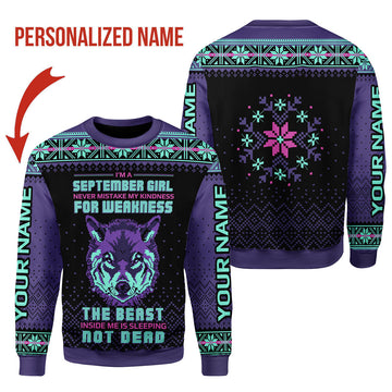 CustomsPig Personalized Tops September Girl All Over Printed