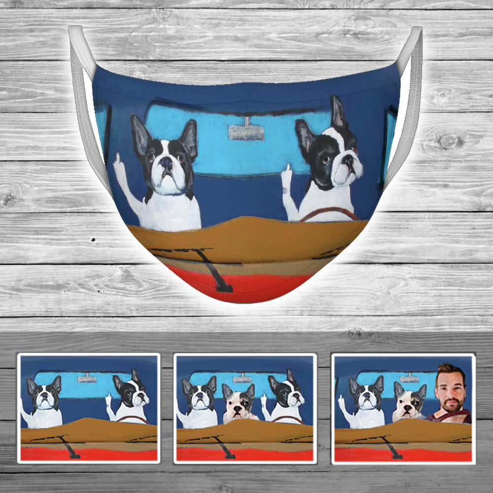 Customized Photos Face Mask Funny Dogs