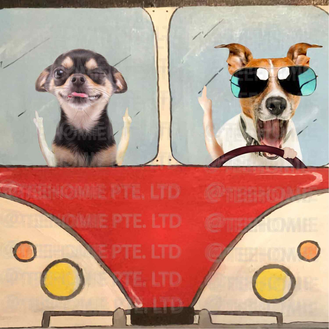 Customized Photos Square Canvas Poster Wall Art Funny Family Gift