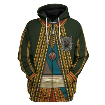 Burkhard Christoph von Münnich - Russia Fleece Zip Hoodie