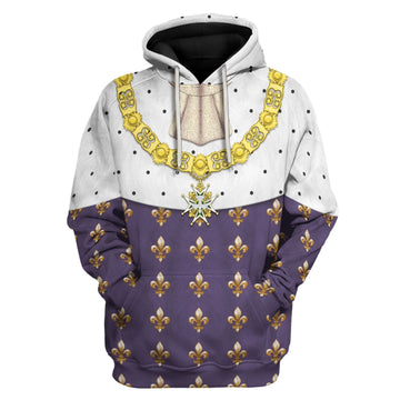 Louis Xvi Of France Fleece Hoodie / S Qm615