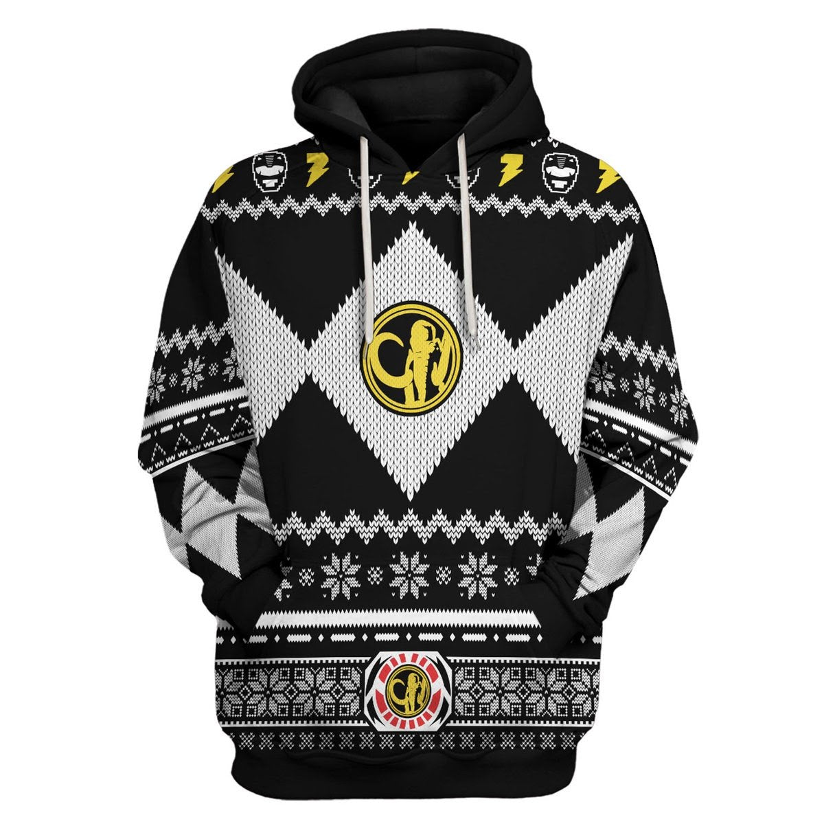HumansBold Black Power Rangers Tops