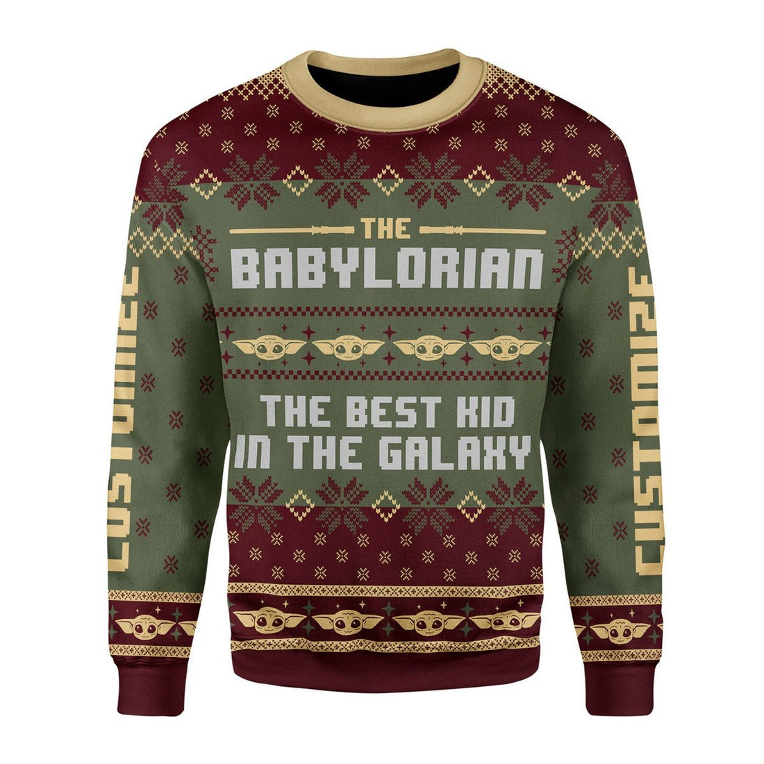 Gearhomies Christmas Unisex Sweater The Babylorian Custome Name 3D Apparel