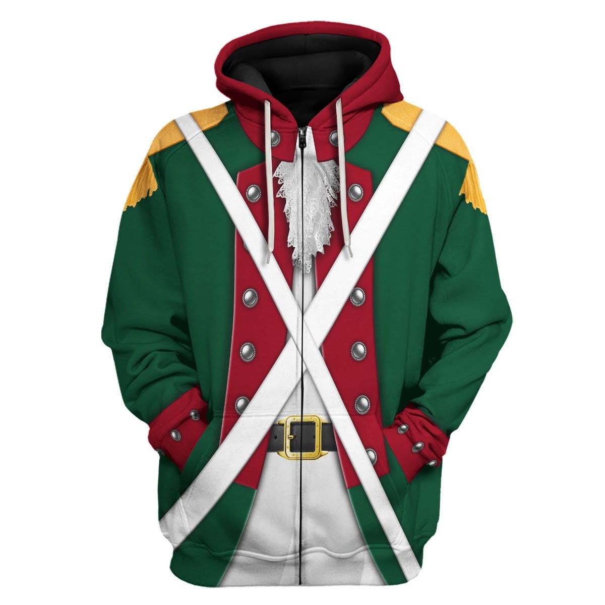 American Revolution Continental Marine Corps Officer Zip Hoodie / S Qm1375