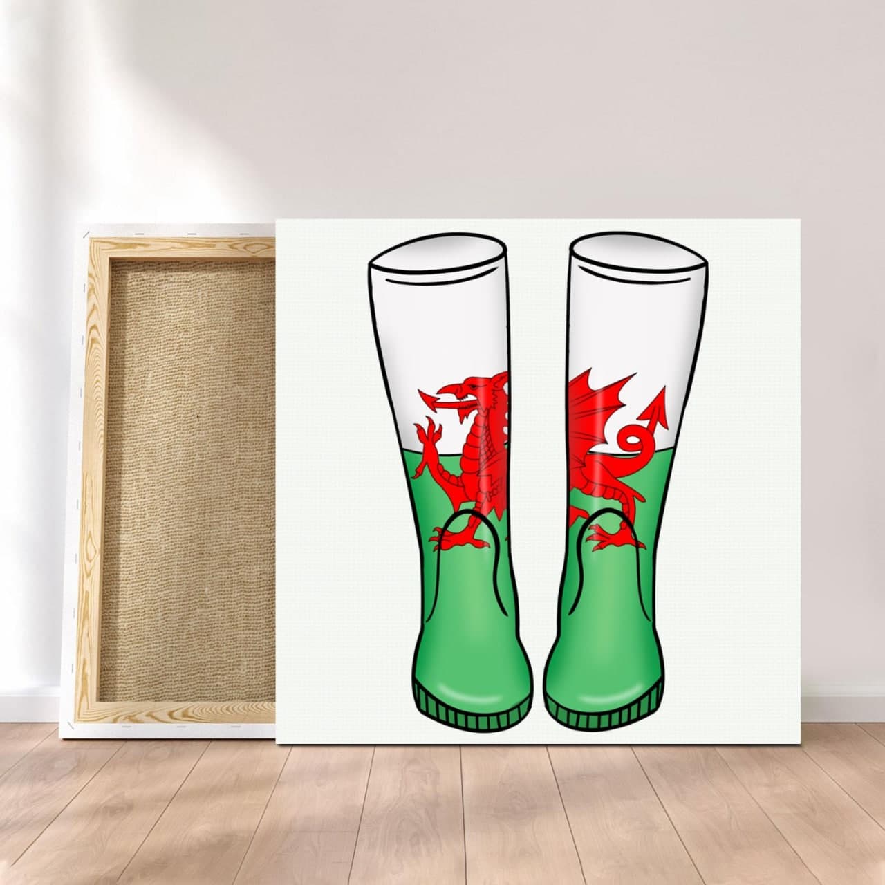 Customized Canvas Poster Wall Art Wales Boots Style