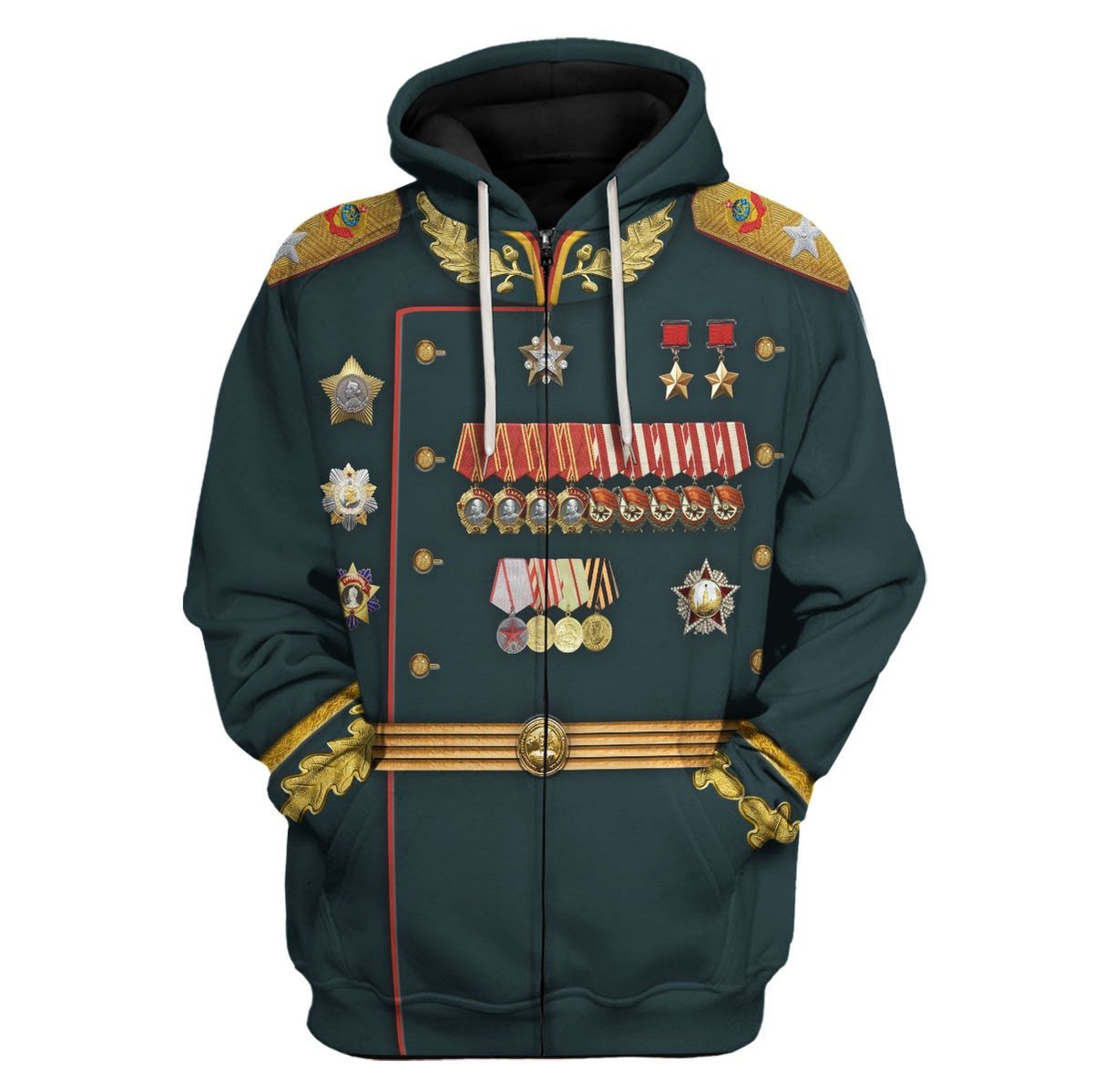 Konstantin Rokossovsky Zip Fleece Hoodie / S Qm1372