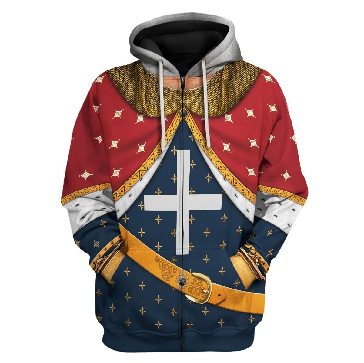 Richard I of England The Lionhearted Fleece Zip Hoodie