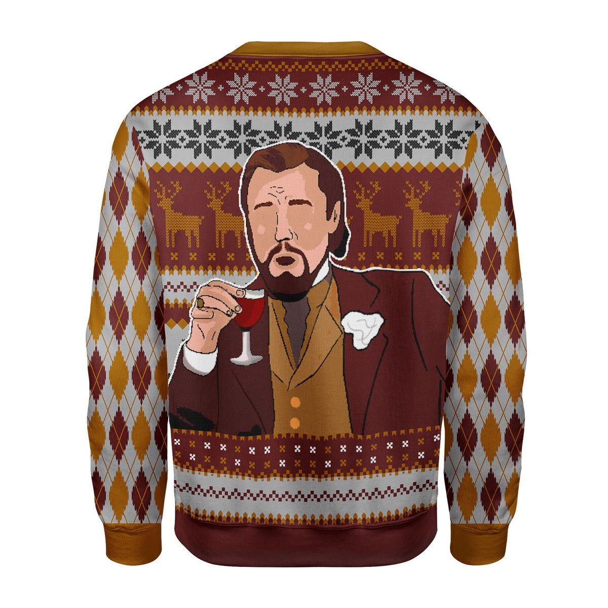 Customspig Christmas Sweater Leo Laughing Meme Merry Christmas 3D Apparel
