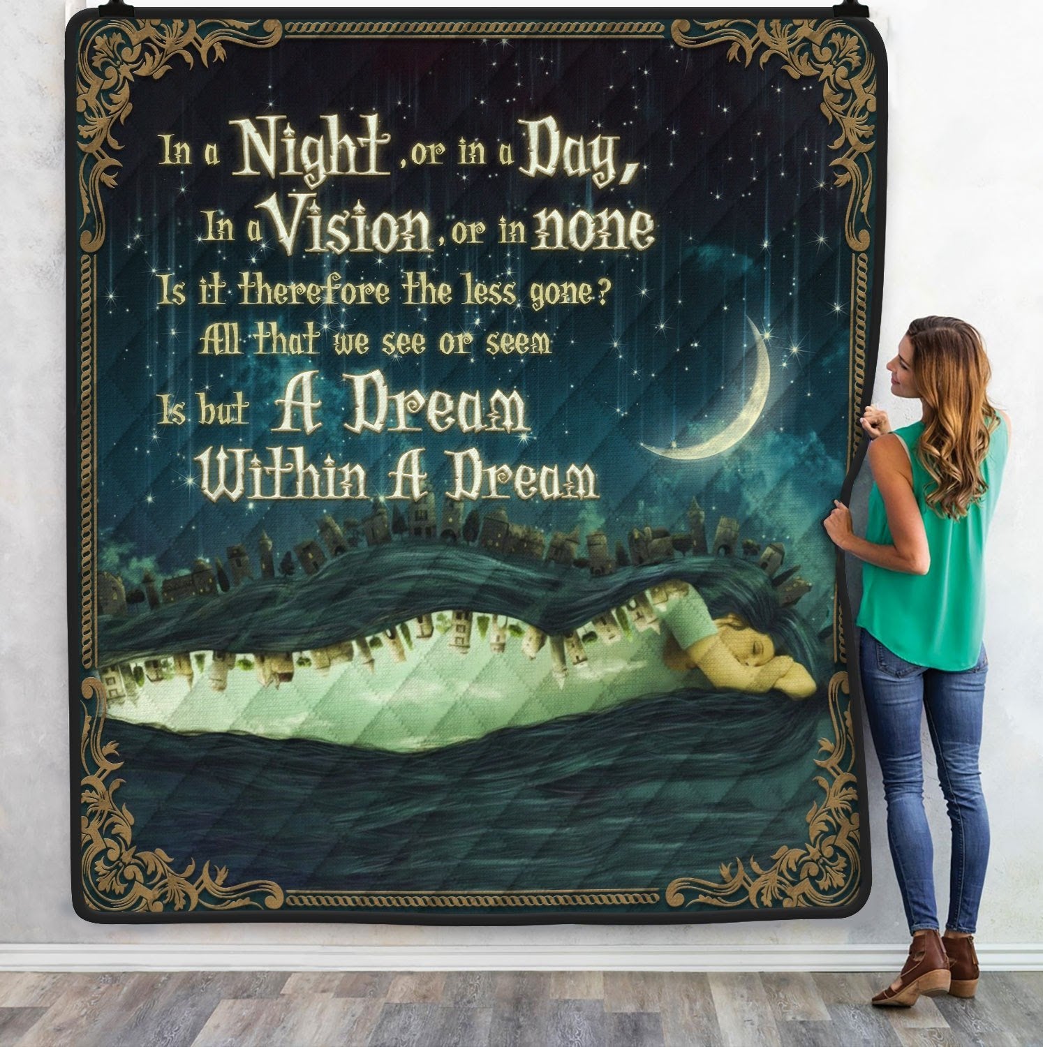 A Dream Within Edgar Allan Poe Quilt Qm1557