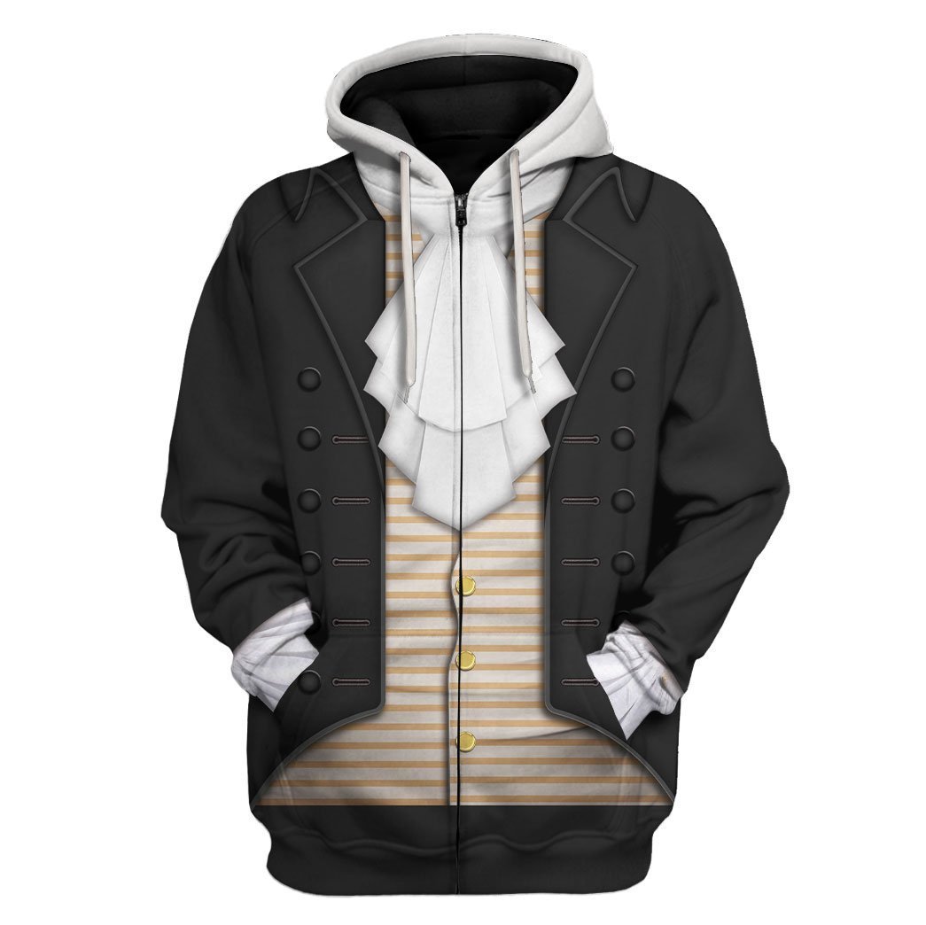 Thomas Jefferson Zip Hoodie / S Vn075