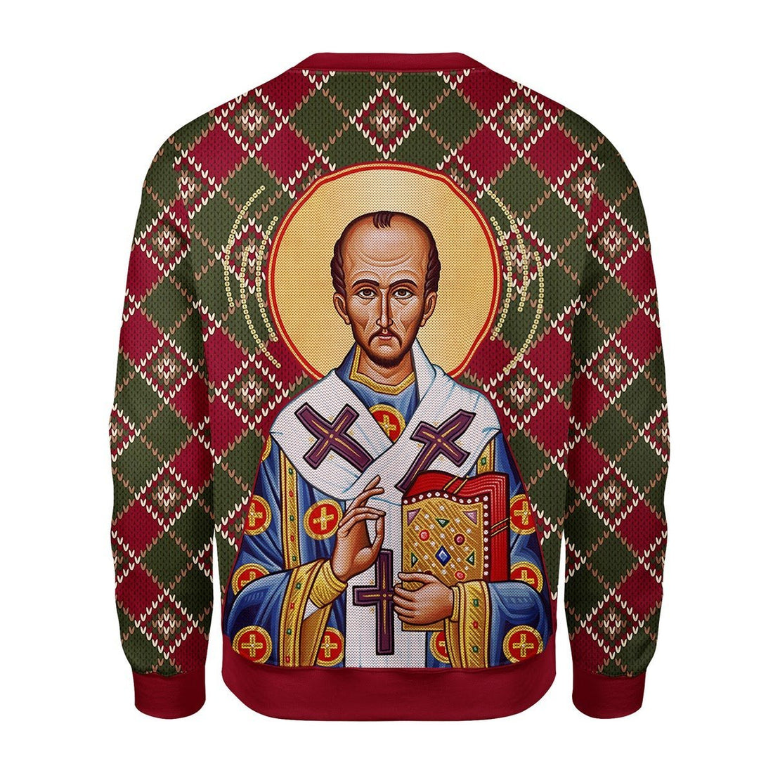 Gearhomies Christmas Unisex Sweater John the Apostle Ugly Christmas 3D Apparel