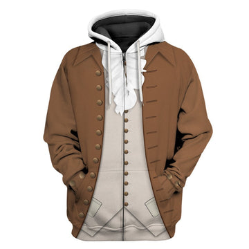 Alexander Hamilton Zip Hoodie / S Hi1224