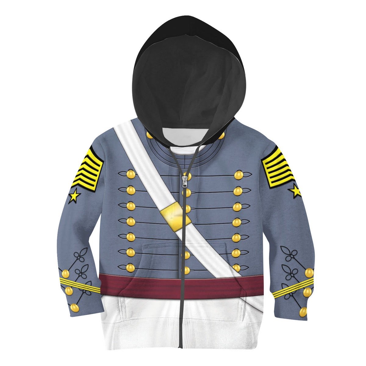 Us Army Uniform West Point Cadet (1860S) Kid Zip Hoodie / 2Xs Qm1871