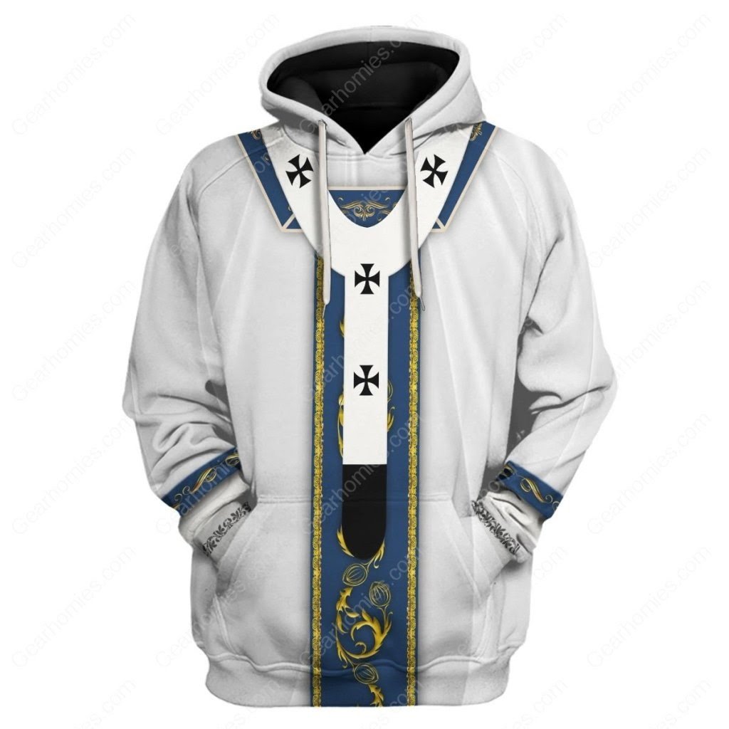 Tracksuit Tops Pullover Sweatshirt Pope Francis in White Liturgical Vestments 3D Apparel
