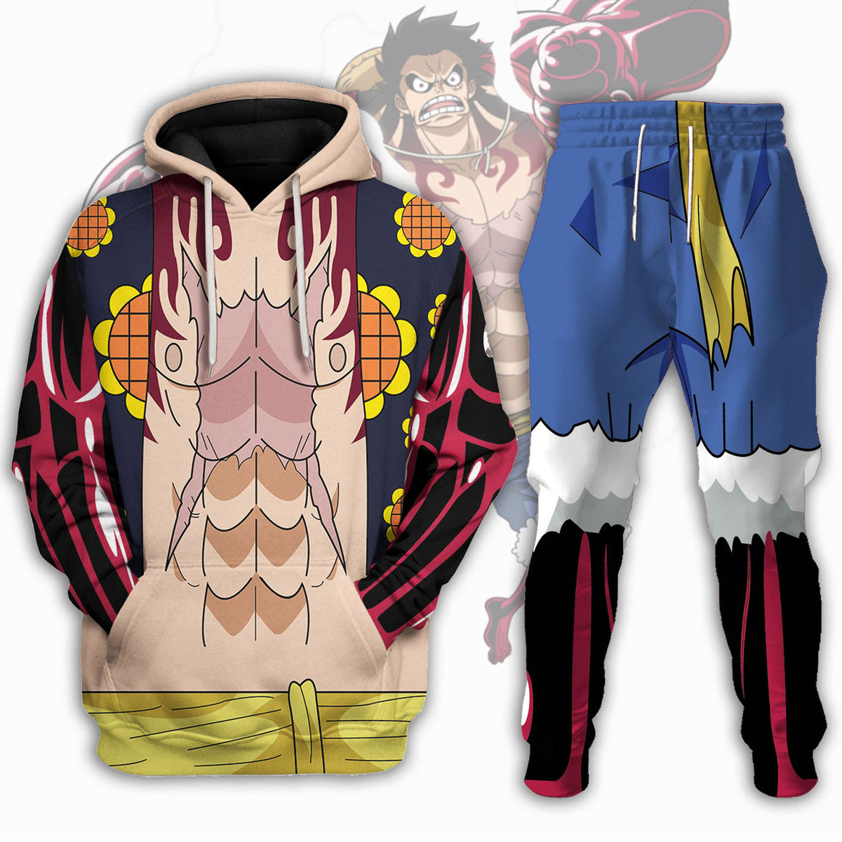 CustomsPig Luffy Gear 4 Costumes Hoodie Sweatshirt T-shirt Tracksuit