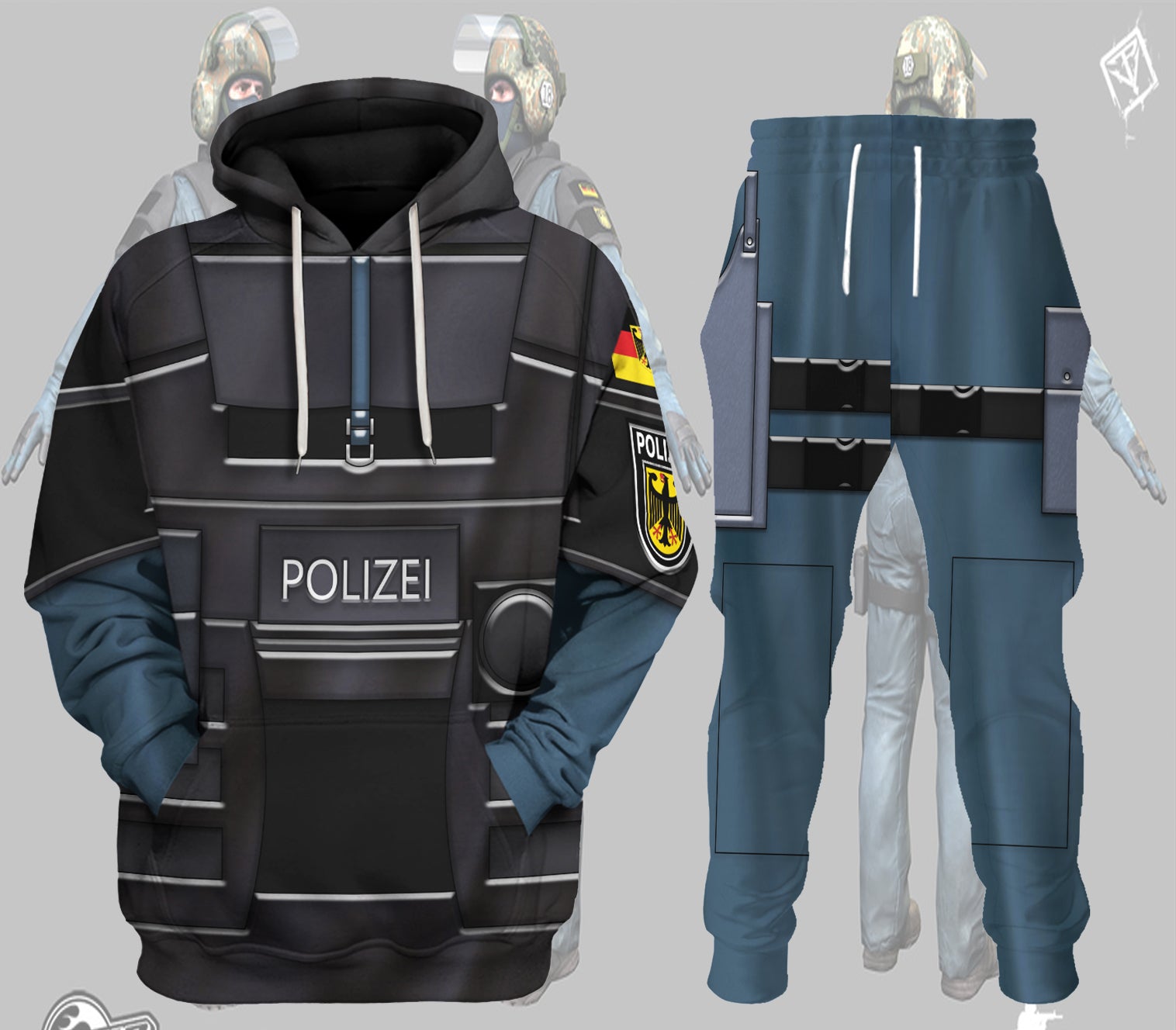 CustomsPig GSG9 CS:GO Costumes Hoodie Sweatshirt T-shirt Tracksuit