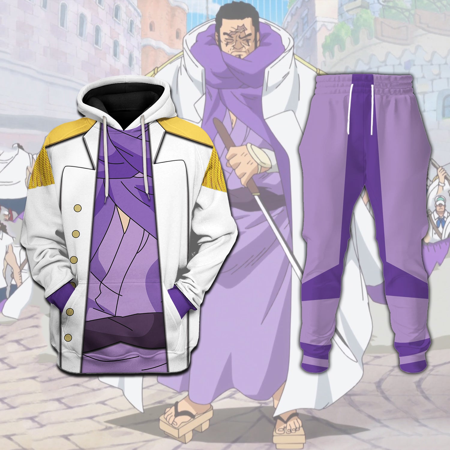 CustomsPig Admiral Fujitora Costumes Hoodie Sweatshirt T-shirt Tracksuit