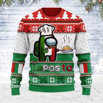 Customspig Ugly Christmas Sweater Impasta 3D Apparel