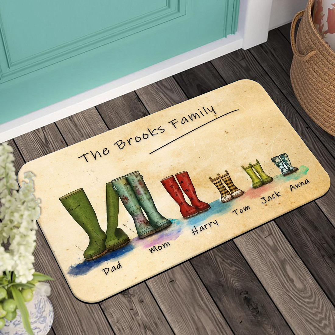 Customized The Brooks Family Door Mat