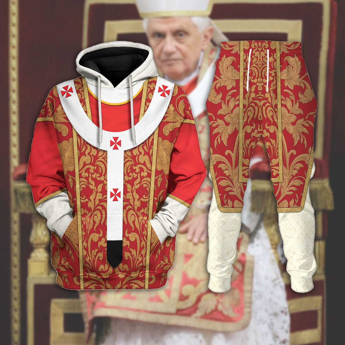 Tracksuit Tops Pullover Sweatshirt Pope John Paul II 3D Apparel