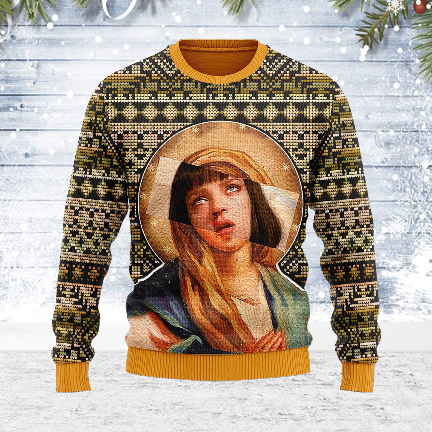 Customspig Ugly Christmas Sweater Mia Wallace Meme 3D Apparel