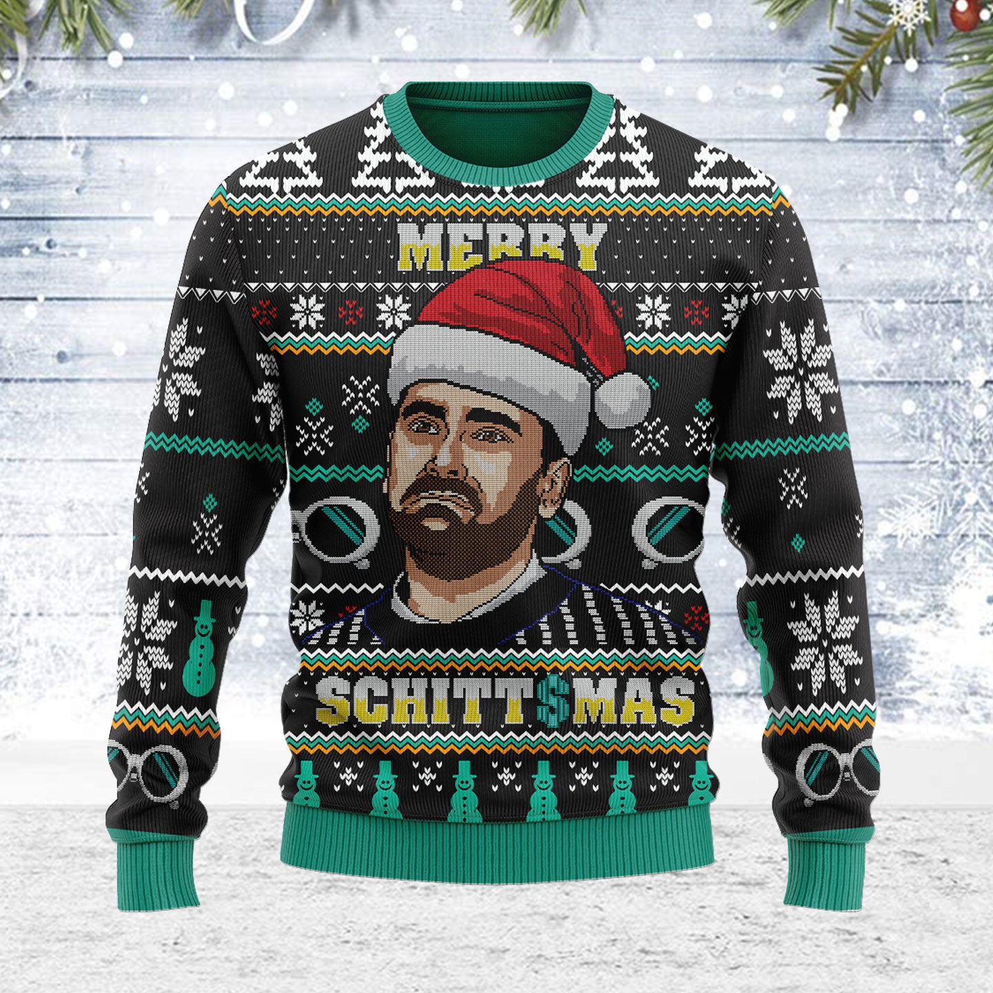 Customspig Ugly Christmas Sweater Merry Schittmas 3D Apparel